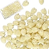 Hotop 100 Pcs Artificial Pikake Jasmine Flower Beads Coral Flower Shell Beads for Jewelry Making Necklace Bracelet Supplies Scrapbooking DIY Crafts Wedding Decors(13 x 10 mm,Ivory)