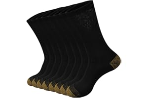 ECOEY Copper Ion Diabetic Socks for Men, Cotton Circulator Socks Non-Bonding Loose Wide Top, Crew Length 10-13