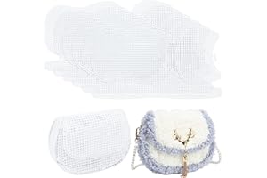 WADORN 6 Sets Clear Plastic Mesh Canvas Sheets for Embroidery, 16.7 x 9.1 Inch DIY Needlepoint Embroidery Blank Canvas Sheets Form Cross Stitch for Acrylic Yarn Crafting Knit Crochet Projects