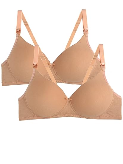 Organic Padded Non-Wired Feeding Bra Combo