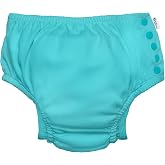 green sprouts Baby Toddler Ultimate Reusable Snap Swim Diaper, Aqua, 2T-3T