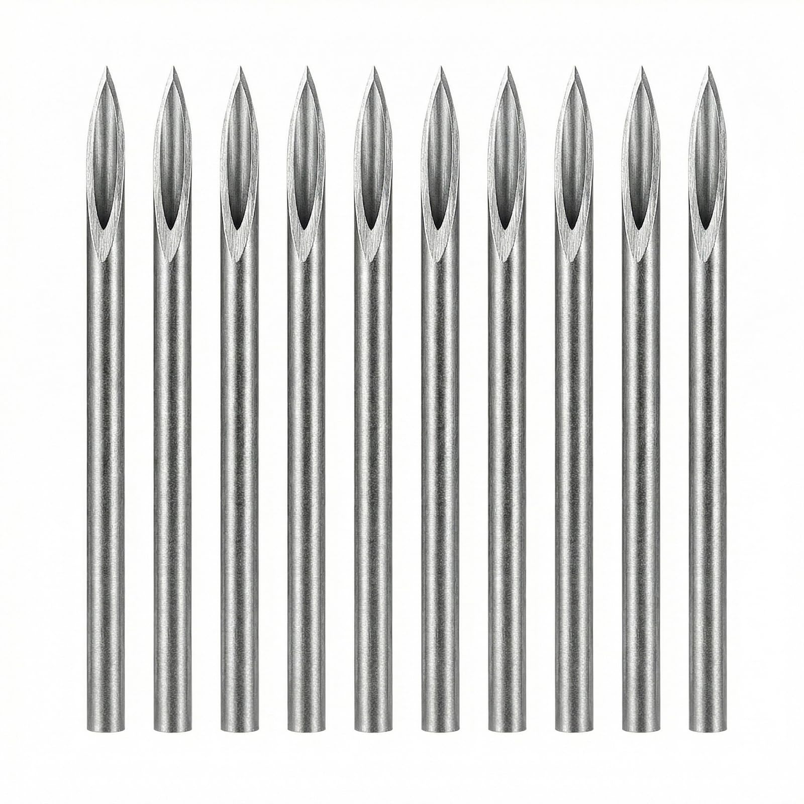 VASANA 10PCS 12G Disposable Silver Steel Ear Nose Piercing Needles Salon Pierce Tool Tattoo Supply Beauty Kit with Individual Package