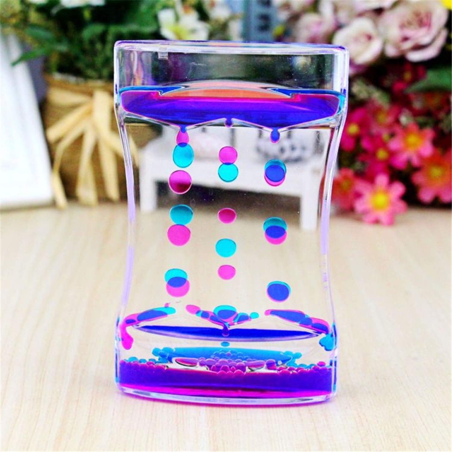 Grecemonday Wasser Bewegung Flussig Blase Timer Beruhigendes Sinnes Fidget Und Entspannung Schreibtisch Spielzeug Therapeutic Fokus Spiel Blau Rosa Amazon De Spielzeug