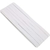 Shappy Elastic Band for Sewing Knit Braided, 3/8 Inch X 11 Yards, White | Soft Stretchy Sewing Projects, Waistbands, Cuffs, Garment Making, DIY Crafts, Repairs, No-roll Flat Design Stays Secure