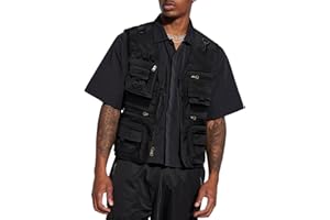 HAWILAND Fishing Vest for Men Tool Lightweight Outdoor Mesh Utility Cargo Travel Jackets Zip Up Streetwear with Pockets