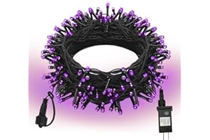 FairyGlim Halloween String Lights Plug in,66FT 200 LED String Lights with 8 Modes & Timer, Halloween Decorations for Party Carnival Supplies, Outdoor Indoor Yard Garden Decor, Purple