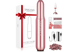SAVILAND Electric Nail Drill: 20000RPM Pro Portable Efile Nail Drill Machine Professional Nail File Complete Drill Bits for Remove Acrylic Nails Manicure & Toenails Nail Care Home Salon DIY Nail Art