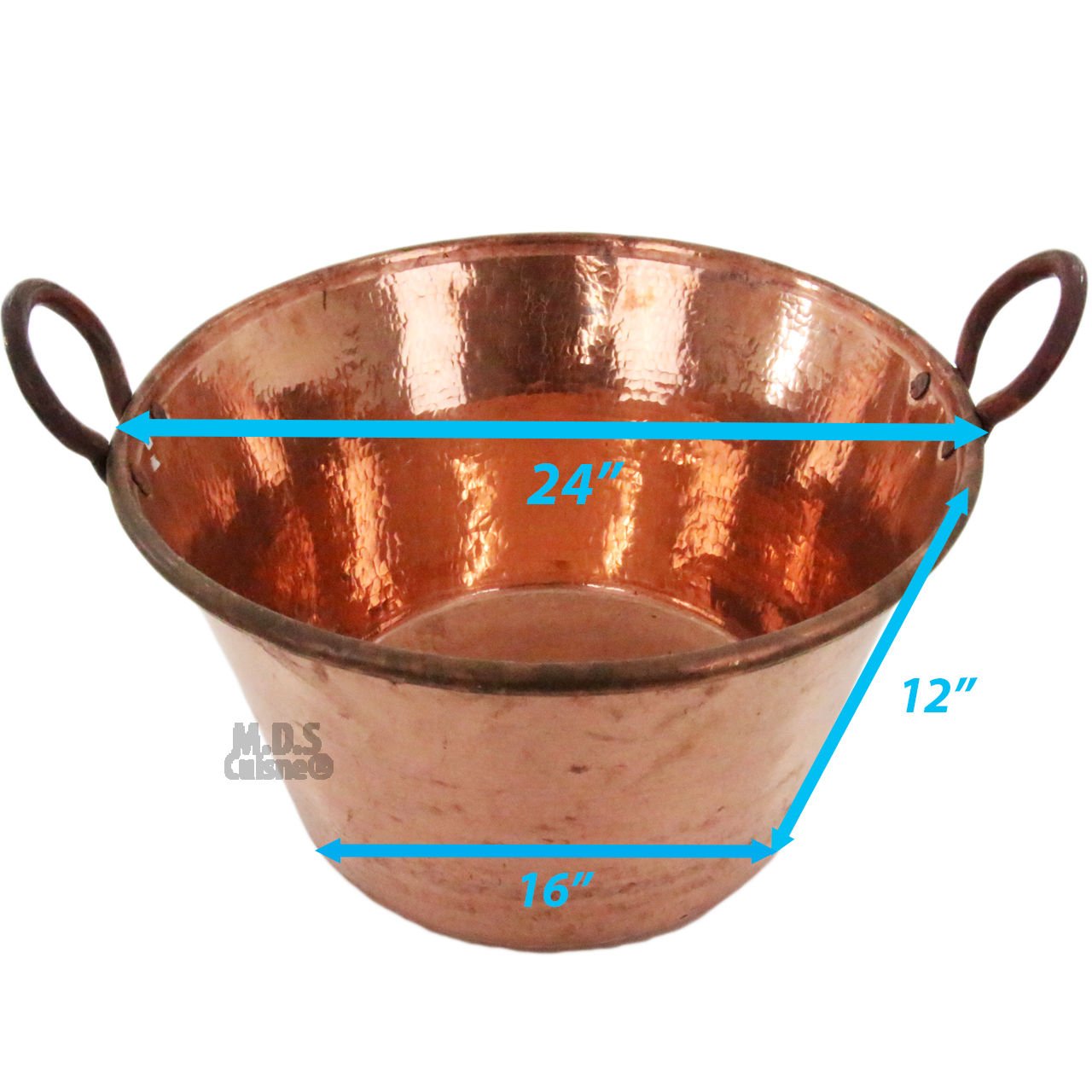 M.D.S Cuisine Cookwares Cazo de Cobre para Carnitas Grande, 24 ...