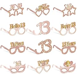 Guiruiy 24PCS 13th Birthday Paper Eyeglasses