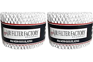 Air Filter Factory Humidifier Wick Filter Replacement For Mainstays Humidifier MDH-0103JB, A/h62 Made In USA 2-Pack