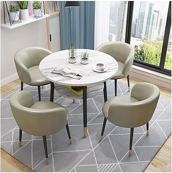 Schreibtisch Und Stuhl Kombination Runde Heim Wohnzimmer Tisch Und Stuhl Set Amazon De