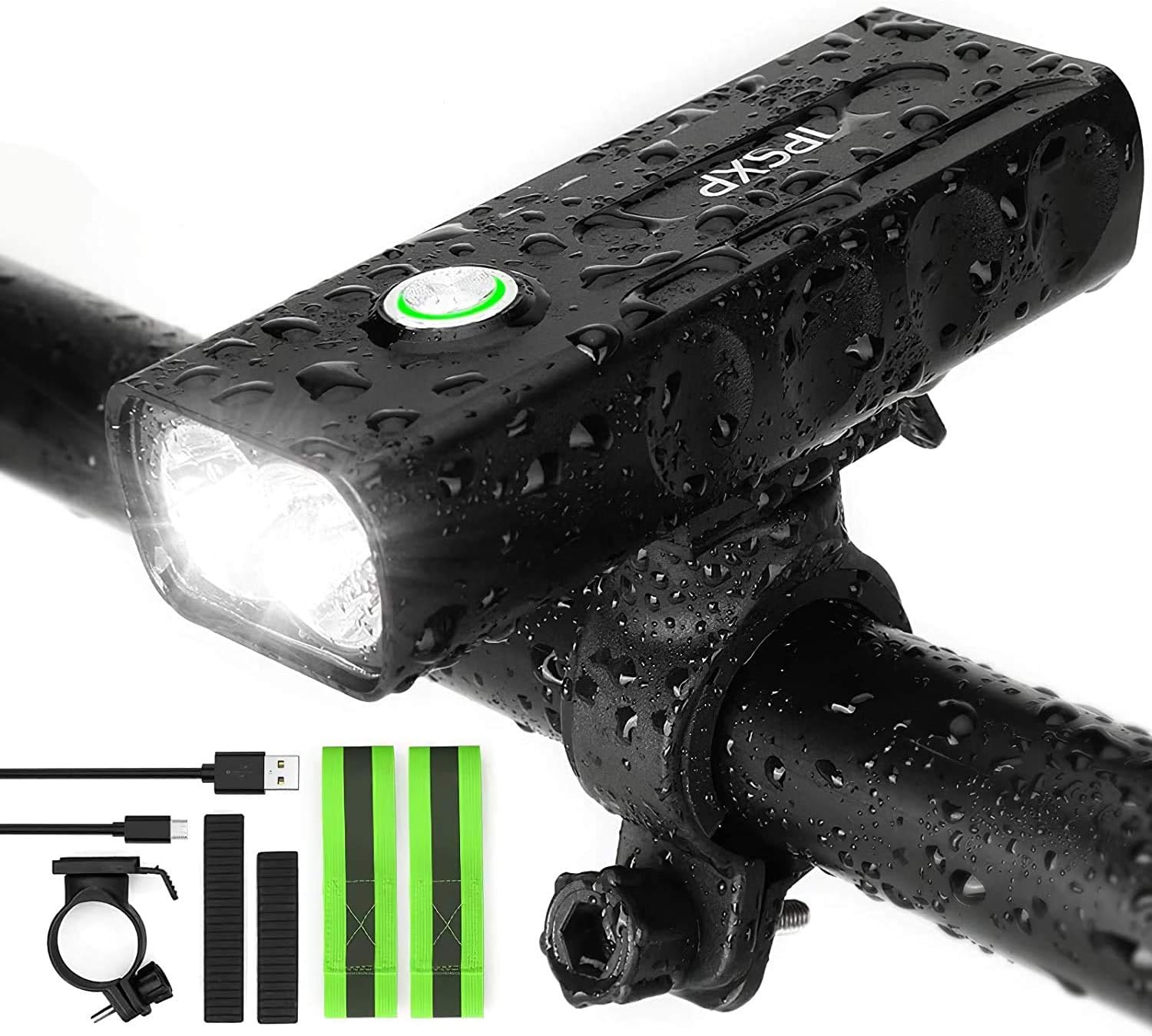 IPSXP Bike Light, USB Rechargeable Bicycle Cycling Headlight Front Bike