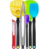 Dreamfarm Ultimate Set of The Best Silicone &amp; Nylon Kitchen Utensil 6pc Set | Non-stick safe cooking and baking tools and gadgets, includes Chopula, Supoon, Mini Supoon, Clongs Lite, Sharple and Lestrain