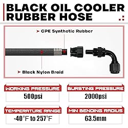 PQY 25Inch 6AN Power Steering Pump Hose Kit