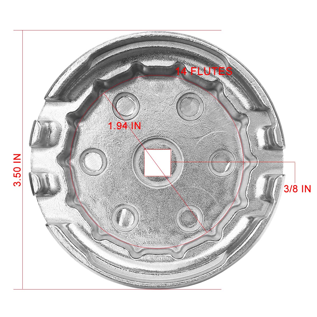 HONGNAL Oil Filter Wrench for Toyota & Lexus 2006 Engines, Oil Filter Cap with 64.5mm Cartridge Style Oil Filter System - Perfect for Corolla, Tundra, Land Cruiser, 4Runner, Sequoia & Lexus and More
