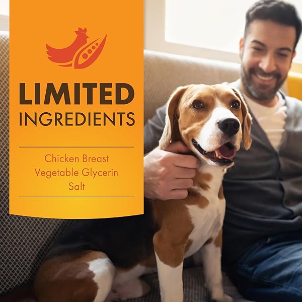 PUR LUV DOG TREATS, CHICKEN JERKY FOR DOGS, MADE WITH 100% REAL CHICKEN BREAST, 16 OUNCES, HEALTHY, EASILY DIGESTIBLE, LONG-LASTING, HIGH PROTEIN DOG TREAT, SATISFIES DOG’S URGE TO CHEW (PACK OF 1)