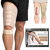 Femovaz® 1PC Thigh Compression Wrap + Compression Knee Kit | Relieves Swelling, Edema, Lipedema | Breathable | Anti-Slip | All-Day Comfort,L