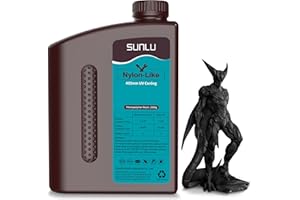 SUNLU 3D Printer Resin, Strong Durable Nylon Like 3D Resin for LCD DLP SLA Resin 3D Printers, 395-405nm UV Light Curing 3D Printing Liquid Photopolymer Resin, Good for Functional Parts, 2000g, Black