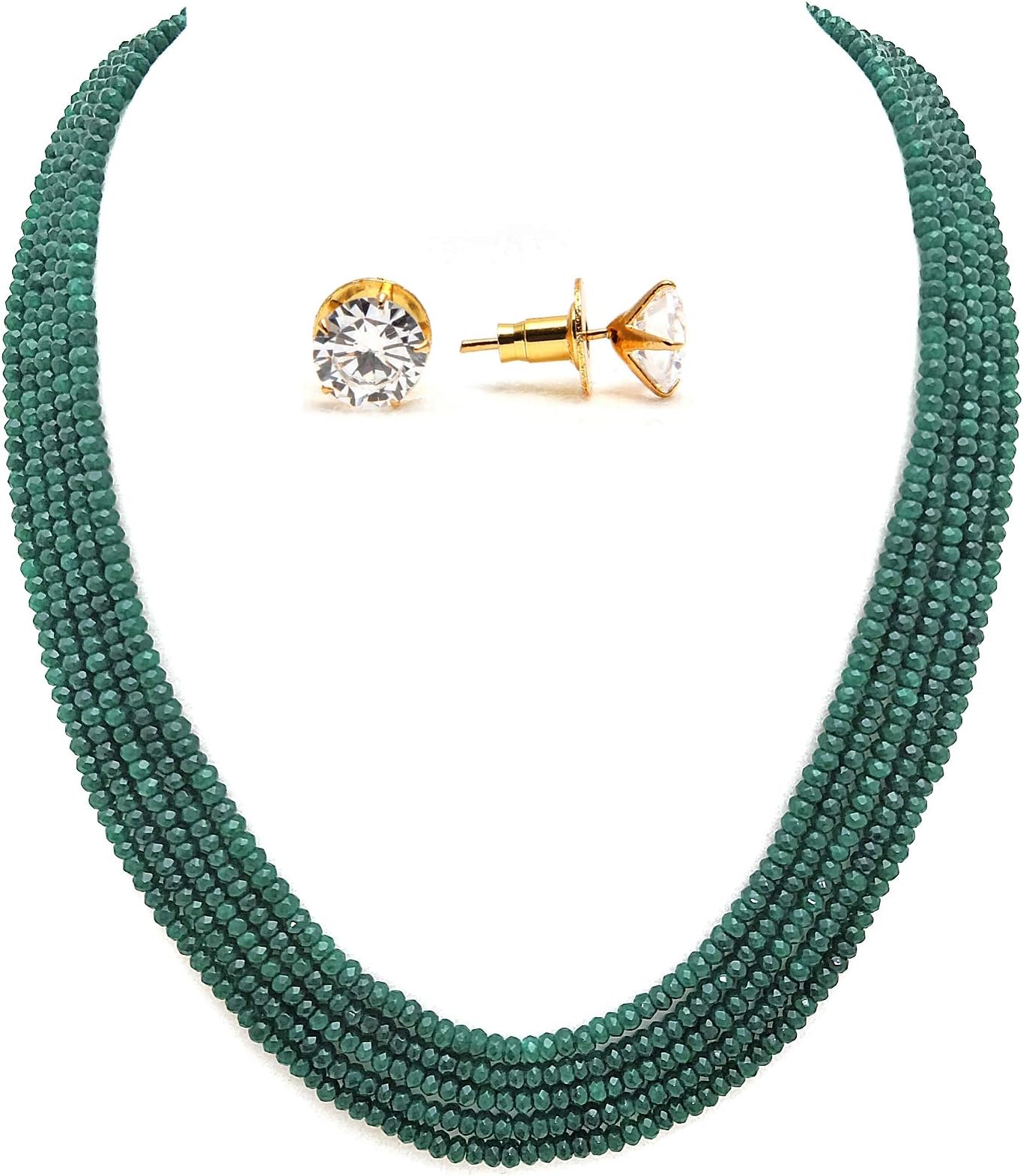 Taruna Biyani Sterling Silver and Onyx Necklace With Stud Earrings for Women's