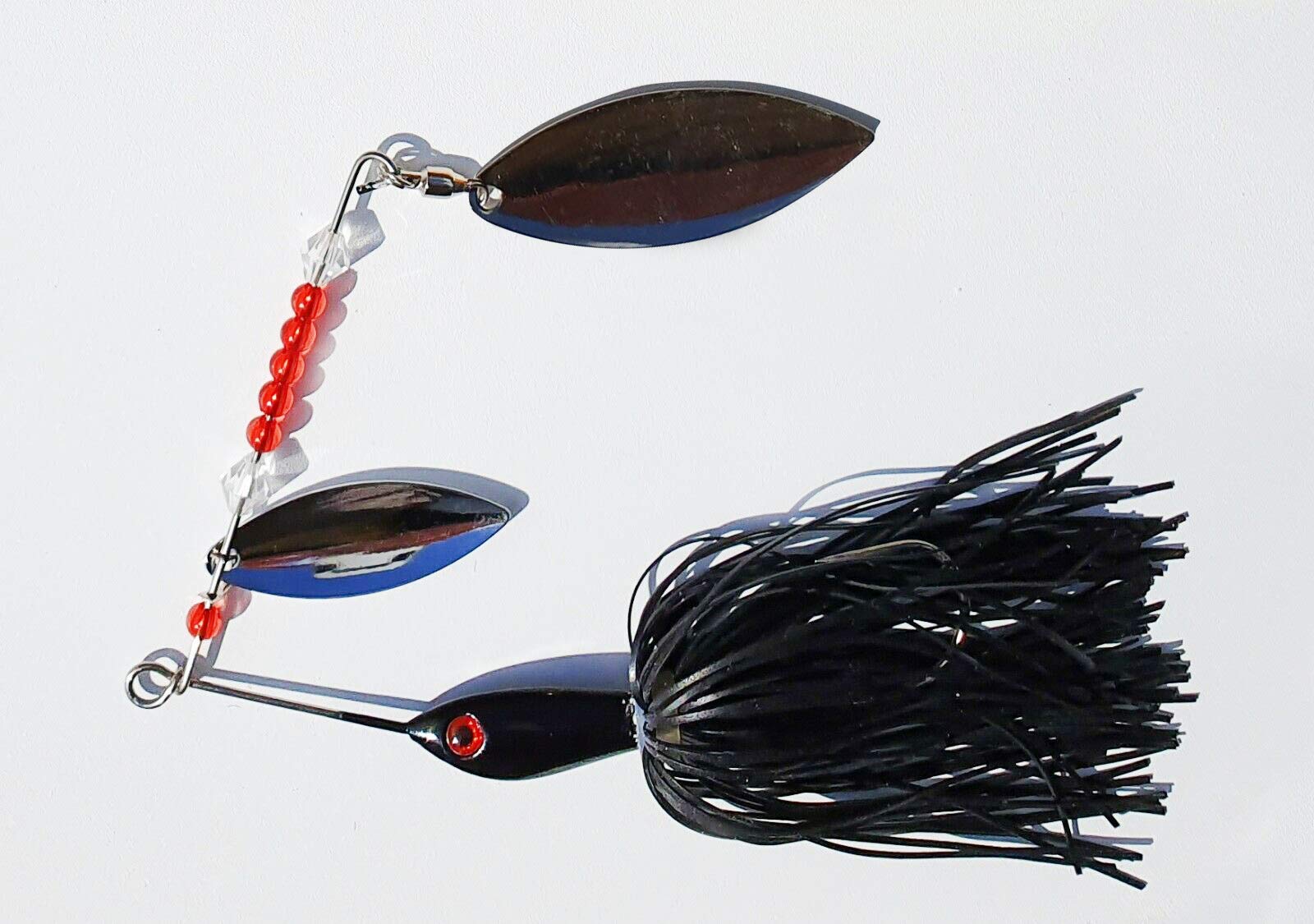 FISHIN ADDICT spinner bait fishing lure SHADOW STRIKE BLACK 100mm / 20g (0.5oz)