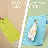 GEMMAHW Chopping Board Set of 4 with Icons & Drip Groove UK Brand view 5