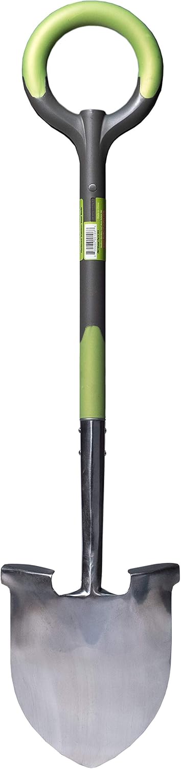 Radius Garden 202 PRO Garden Stainless Steel Shovel, Original Green : Shovel With Ergonomic Handle : Garden & Outdoor
