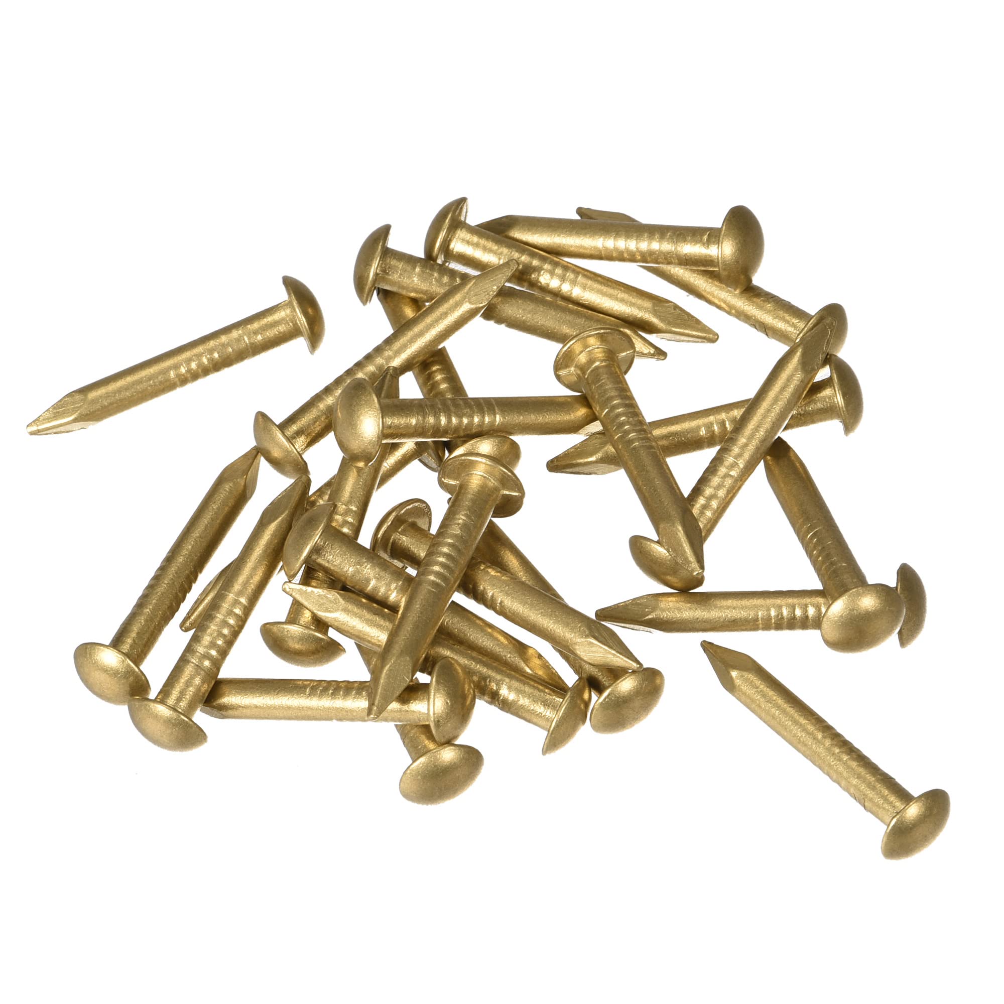 sourcing map Small Tiny Brass Nails 2.8x20mm for DIY Decorative Pictures Wooden Boxes Household Accessories 25pcs