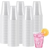 Lamosi 500 Pack 7 oz Plastic Cups, Disposable Clear Water Cups | Disposable Plastic Cups, Clear Cold Drinking Cup for Party, Whisky, Tasting, Picnic, Wedding