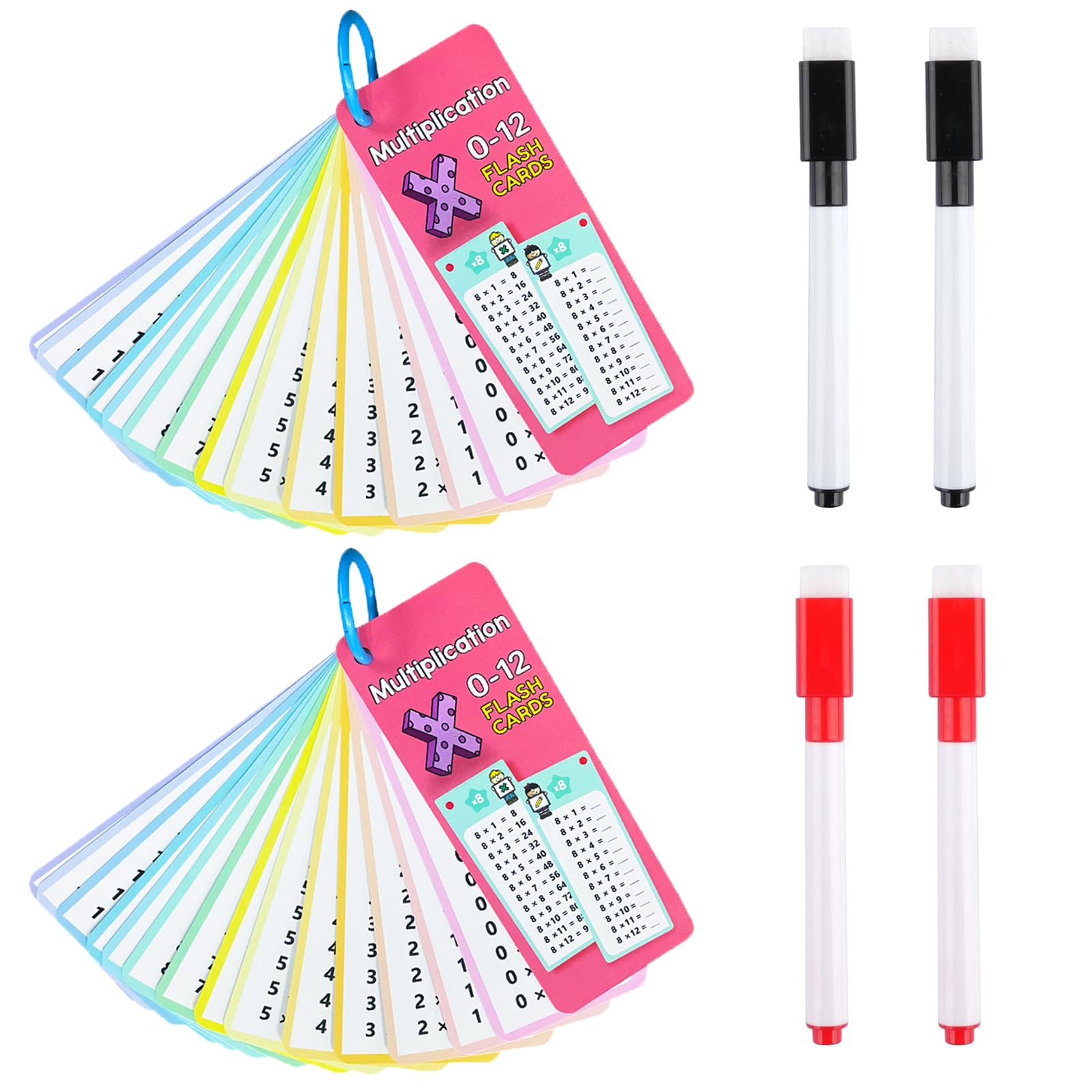 30 Pcs Times Tables Poster and Multiplication Tables Times Tables Flash Cards and Math Games Learning Charts with 4 Whiteboard Pens Home Resources Time Tables﻿