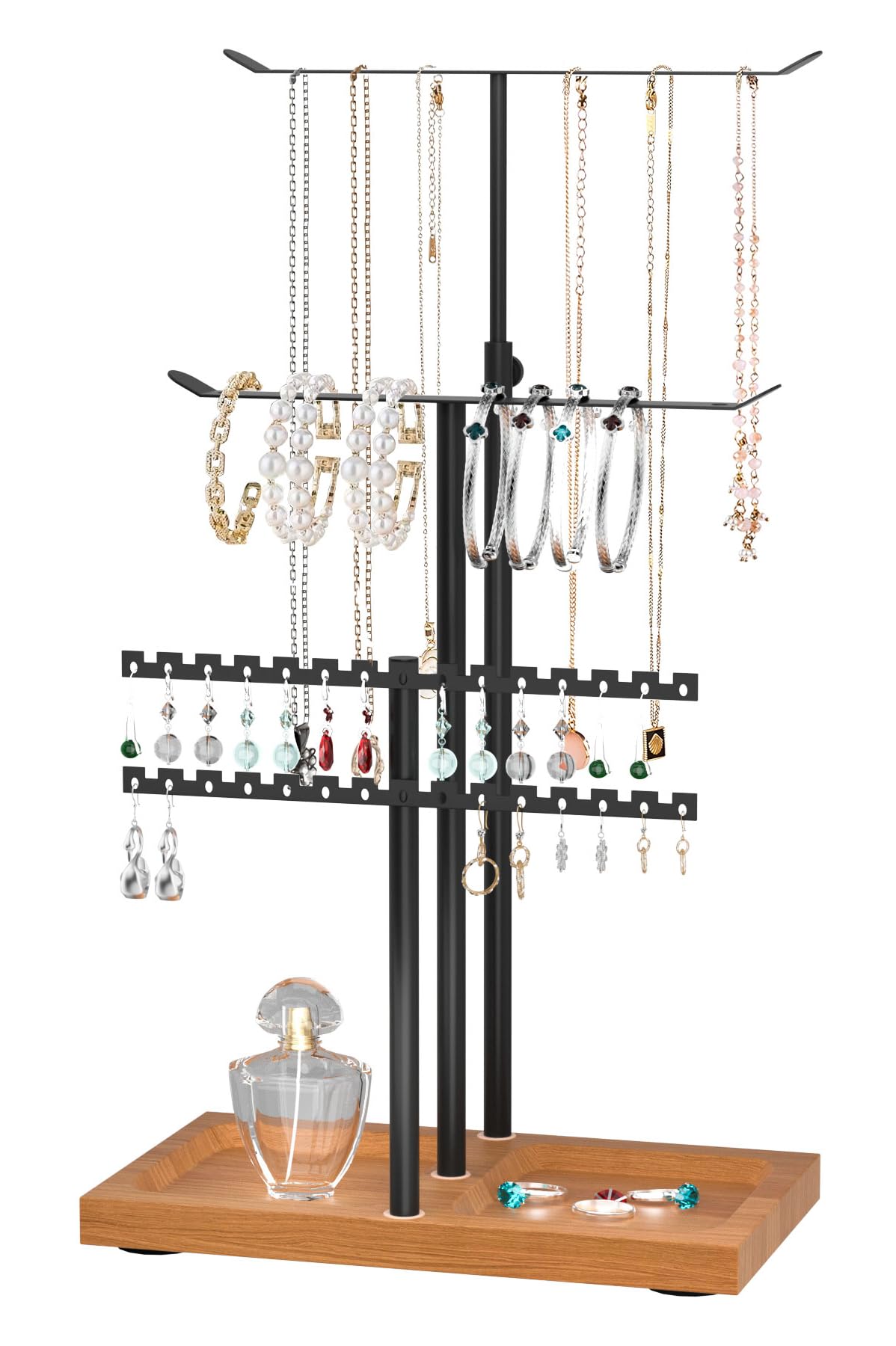 Photo 1 of Duzille Jewelry Organizer Stand, Necklace Jewelry Holder for Necklace and Earring, Adjustable Jewelry Tree Storage for Bracelet, Necklace Stand Room Decor Gift for Her