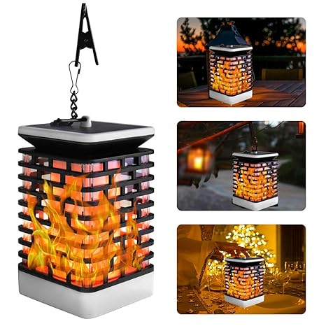 Solar Flame Lights Hangende Laterne Lichter Outdoor Solar Pfad