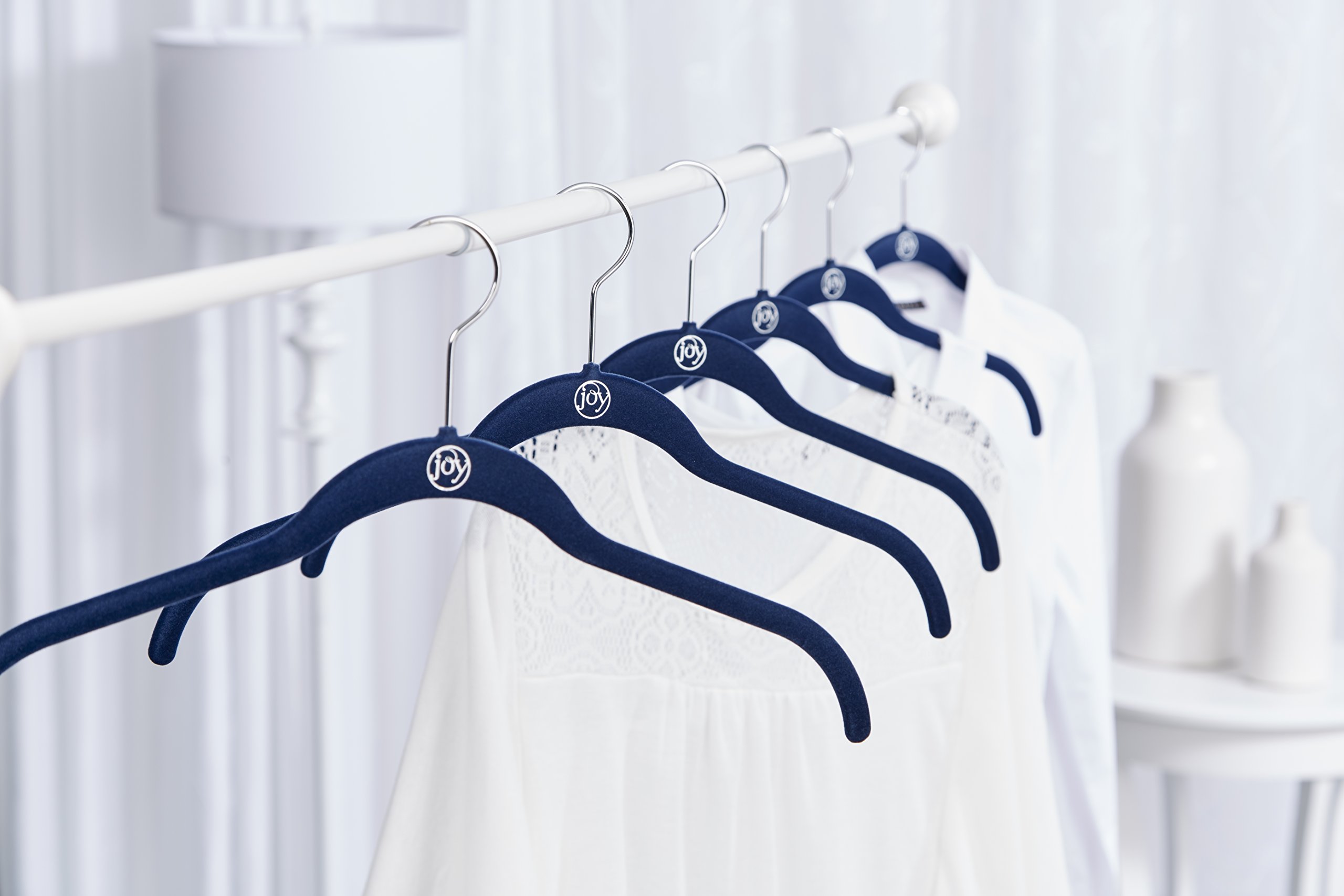 Joy Mangano JHR014100 24 Pk Suit/Shirt Huggable Hangers, Navy eBay