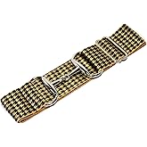 CELAEQ 2-Inch Luxury Elastic Equestrian Belt Silver Snaffle Bit Buckle, Comfortable and Stretchable Horse Riding Accessory (Silver Buckle, Houndstooth)