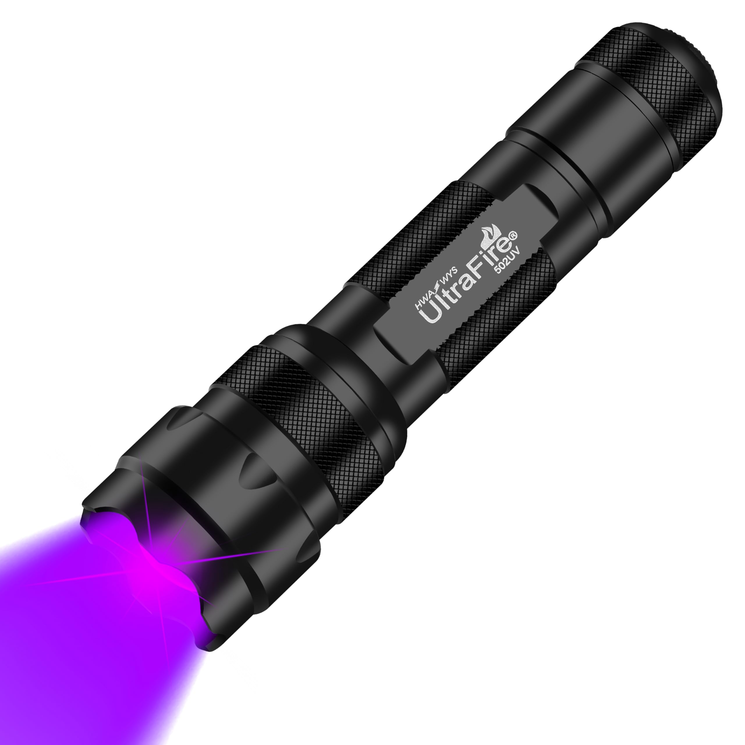 ULTRAFIRE UV Torch 395-405nm LED Blacklight, Zoomable UV Light, Adjustable Focus Ultraviolet Flashlight Black Light for Pet Urine Stains, Curing Resins Glue, Leak Detector, 502UV