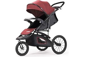 CYNEBABY Jogging Stroller for Baby - Lightweight Jogger Strollers, 3 Wheels Compact Light Weight Stroller for Babies and Toddlers Infant Red