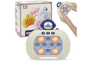 FAWAIKTU Fast Push Bubble Game, Light up Fidget Toys Handheld Game Controller with 4 Modes Push Game Puzzle Game Machine Stress Relief Toy Fidget Game for Boys and Girls Teen(Astronaut )