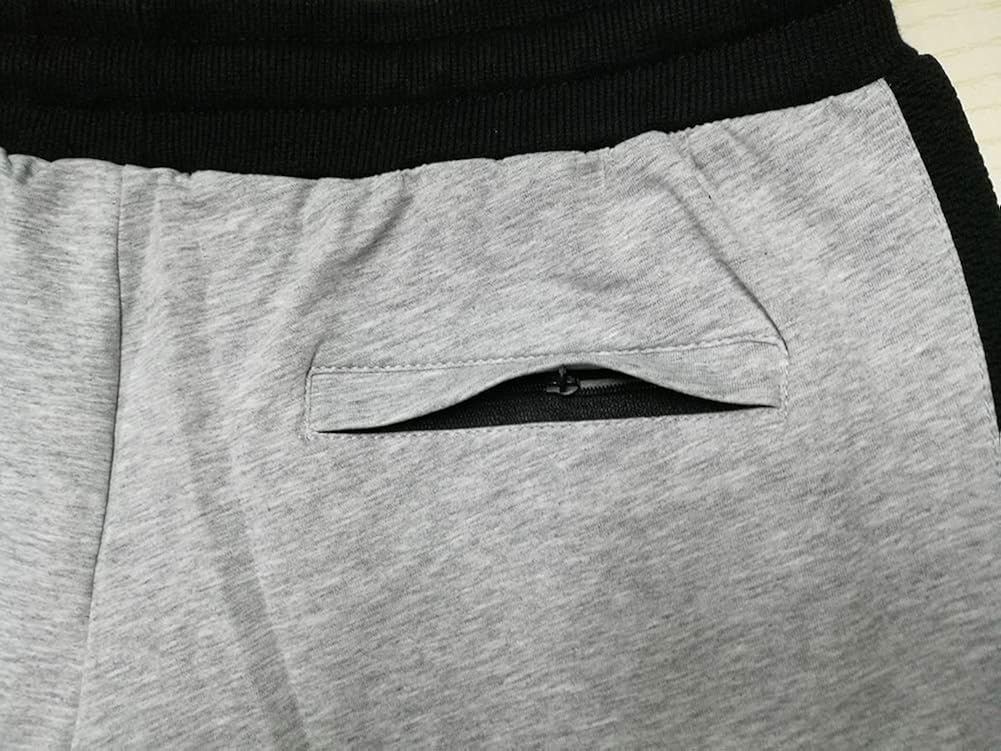 FASKUNOIE Men's Cotton Casual Shorts 3/4 Jogger Capri Pants Breathable Below Knee Home Lounge Short Pants with Three Pockets: Clothing