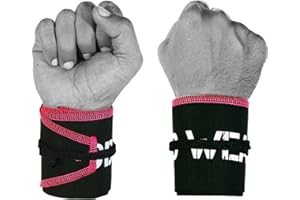 WOD Wear Wrist Wraps for Powerlifting, Strength Training, Bodybuilding, Cross Training, Olympic Weightlifting, Yoga Support - One Size Fits All