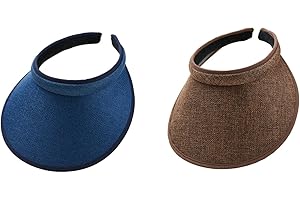 jecvxor Cloth Covered Slip-On Visor for Women, Adjustable Cap Sports Sun Visors for Men