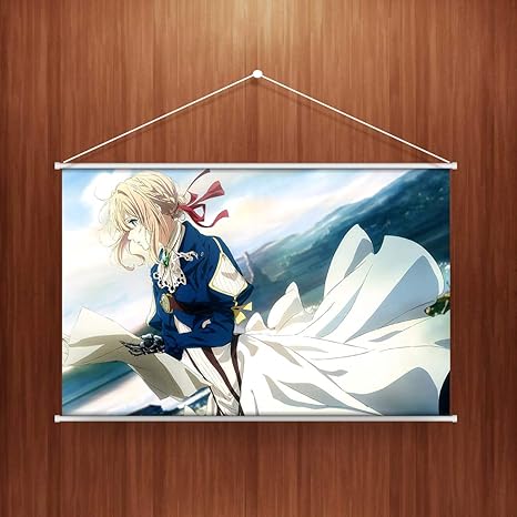 Amazon Co Jp ヴァイオレット エヴァーガーデン ヴァイオレット エヴァーガーデン キャラクター 寝室 ポスター 掛ける絵 巻物 軸物 誕生日プレゼント 90cm X 60cm ホビー 通販
