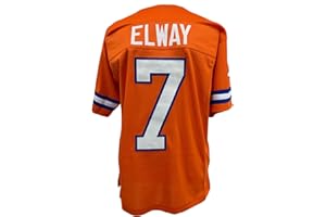 TIMELESS AUTHENTIC John Elway Jersey Orange Throwback Denver | Unisex Adult Sizes S-5XL Unsigned Custom Sewn Stitched