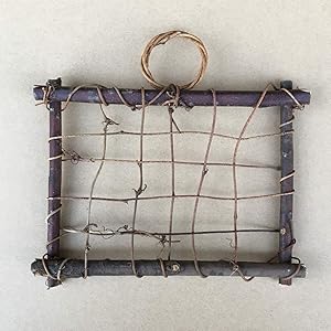 Air Plant Frame Holder Air Plant Rattan Frame Tillandsia Holder Wood Wall Frame Planter for Home Decor(Plants are not Included)