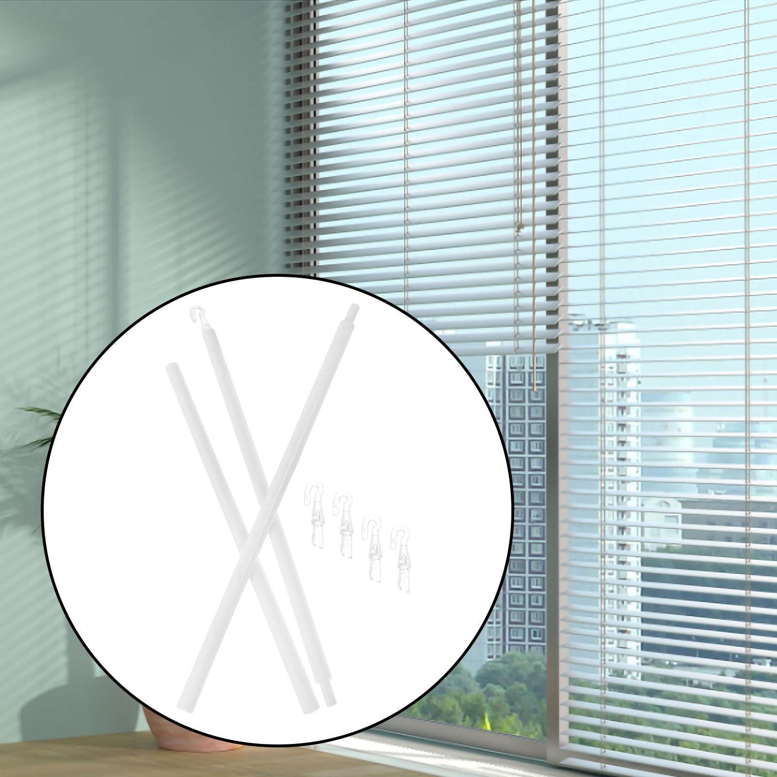 89cm Detachable Vertical Blind Wand: Replacement Curtain Rod with Hook, Ideal for Blinds and Drapery Accessories