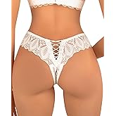 Banamic Women's Lace Underwear Breathable Panties Sexy Underwear
