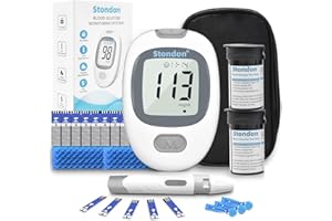Stondon G-430 Blood Glucose Monitor Kit with 50 Test Strips,Blood Sugar Testing kit,Diabetes Testing Kit, Blood Glucose Meter, 50 Glucometer Strips, 50 Lancets, Blood Sugar Meter Glucometer for Home Use