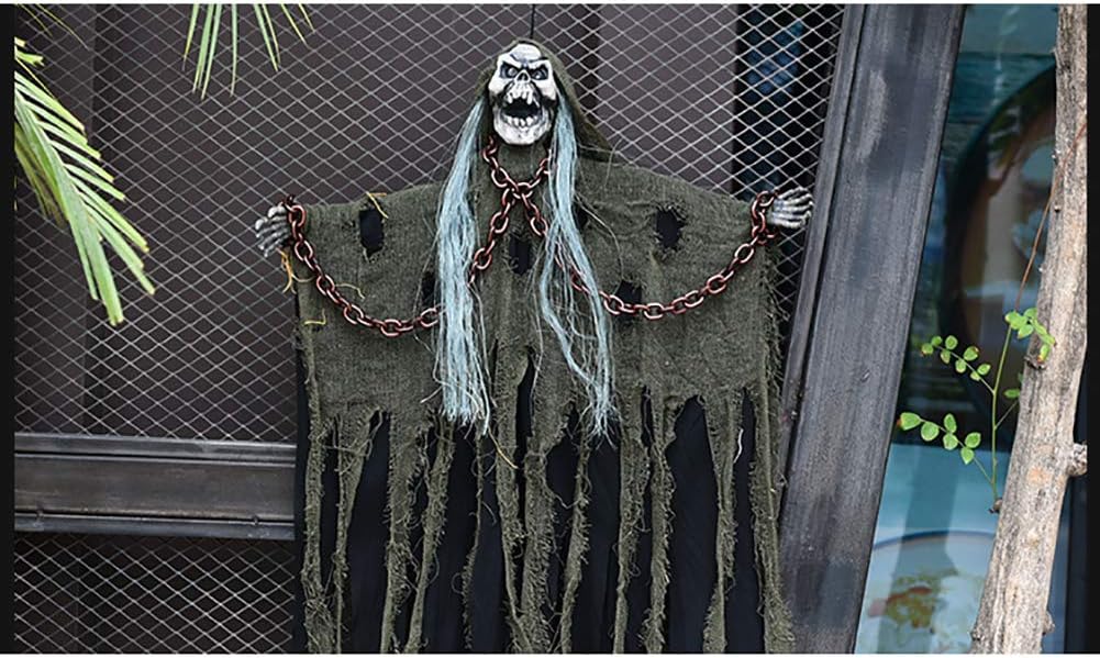 MBEN Halloween Hanging Geist-Schädel-Requisiten Dekoration, Ketten