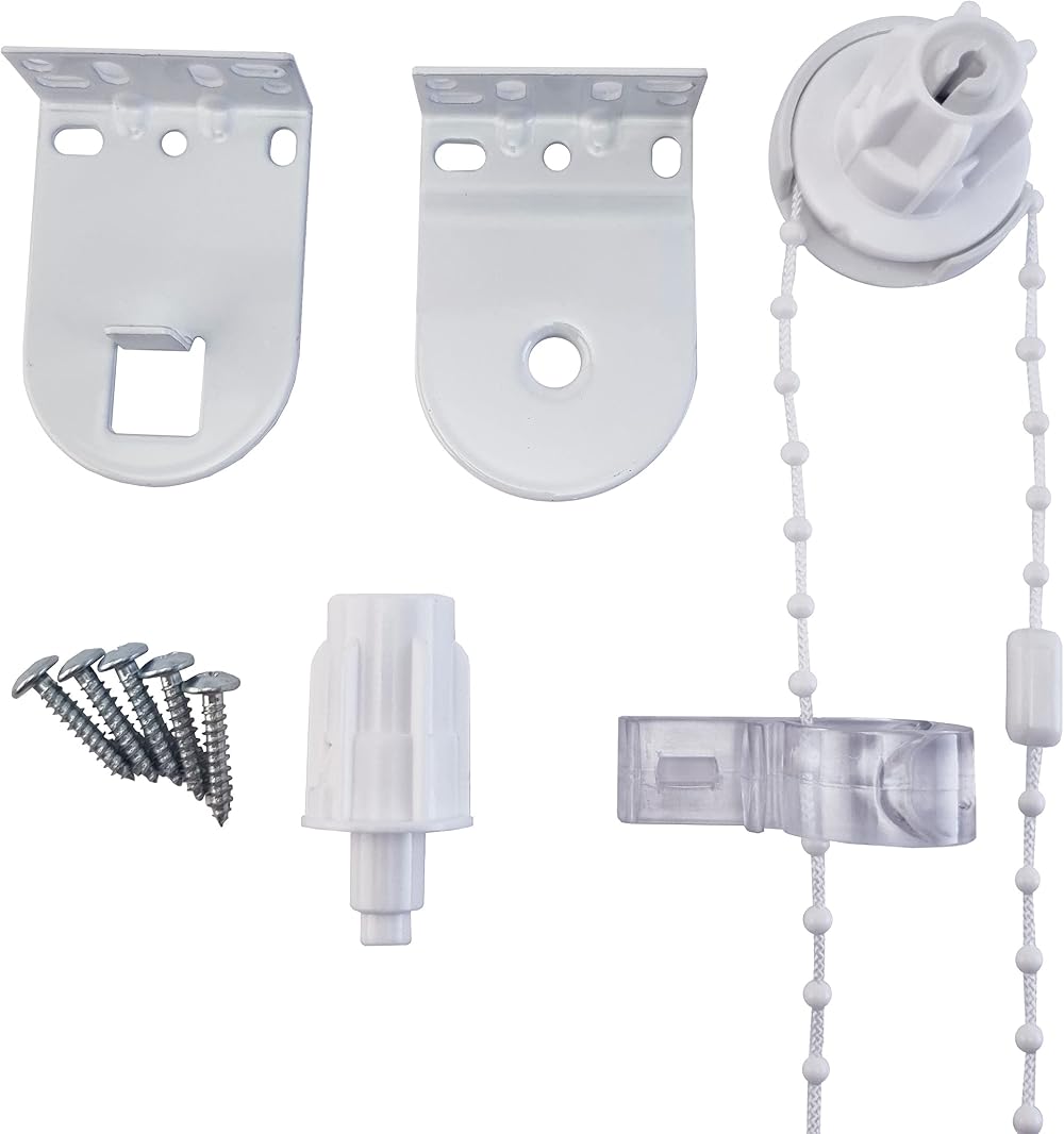 FURNISHED 25mm Metal Bracket Upgrade Roller Blind Fittings White Heavy Duty