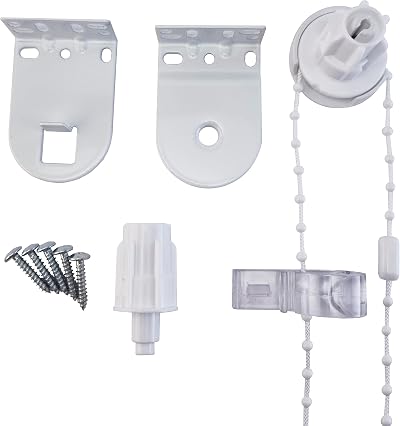 FURNISHED 25mm Metal Bracket Upgrade Roller Blind Fittings White Heavy Duty