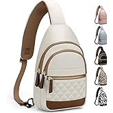 Capolo Sling Bag for Women Men Waterproof Crossbody Bags for Women Trendy Casual Fanny Pack with Convertible Shoulder Strap Chest Bag for Travel Hiking(Beige, Medium)