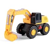 CAT Construction Toys, Tough Machines Toy Excavator, 10" W/Realistic Lights &amp; Sounds, Rumbling Action, Movable Parts &amp; Sturdy Plastic Construction